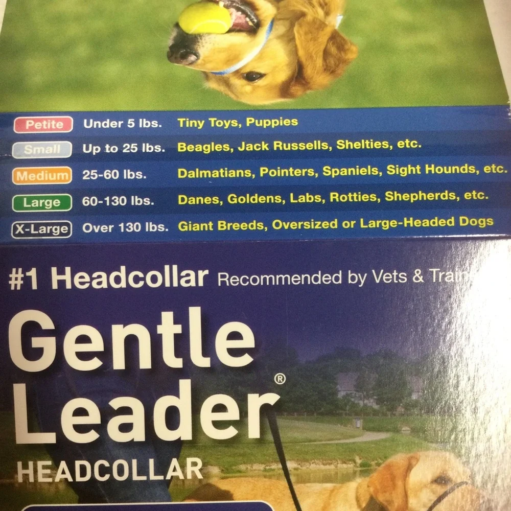 PetSafe Gentle Leader Dog, Head Collar, No-Pull,Lunging,Jumping -Black Sz L